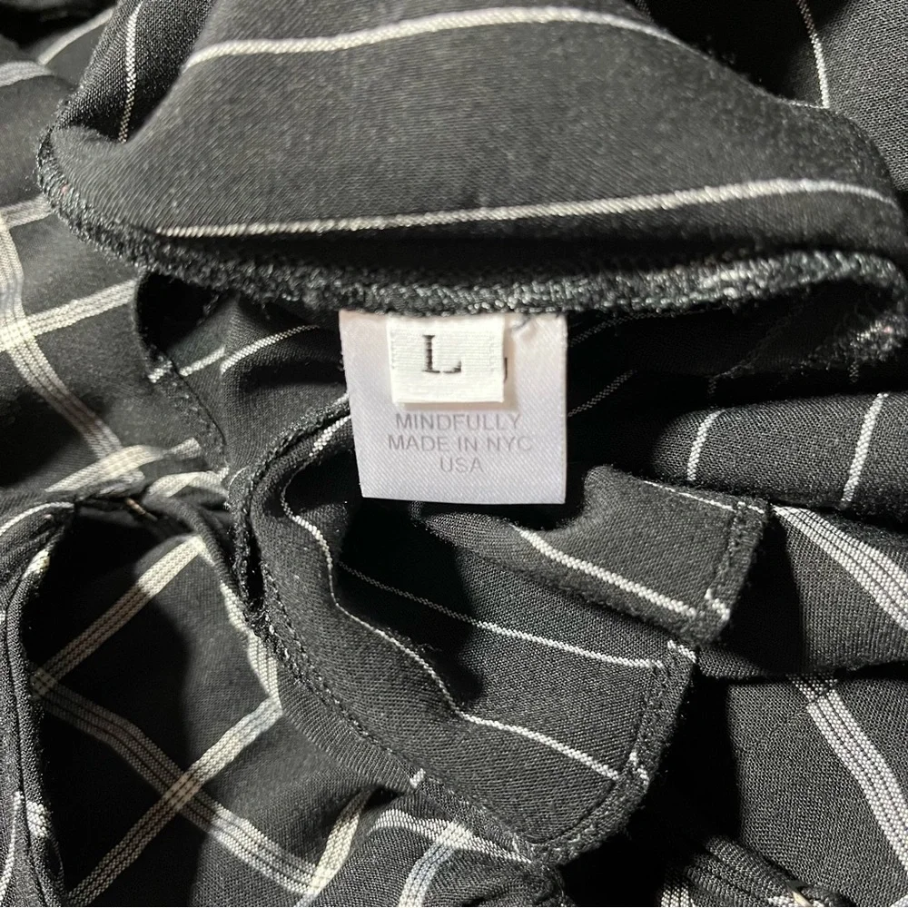 SVILU black white windowpane patterned midi dress women’s large - Picture 8 of 12